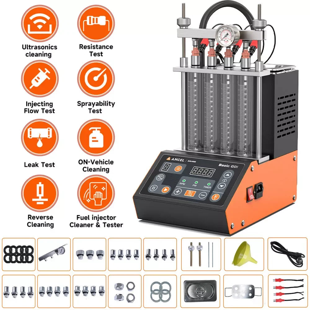 Professionele GDI Brandstofinjectorreiniger – Injector Cleaner – Injector Tester – Injector Reinigingsapparaat – Injector Diagnose – Ultrasone Reiniging – In-Veiligheid In-Veiliging