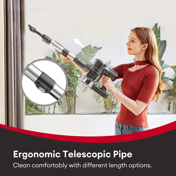 Cordless Stick Vacuum Cleaner - Stick Vacuum Cleaner - Vacuum Cleaner - Cordless Stick Vacuum Cleaner - Powerful Suction - 40KPa - 450W - 1L Dust Box - 78 dB - Gray