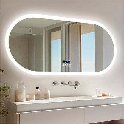 Badkamerspiegel – Ovale Spiegel – LED Spiegel – Verlichte Spiegel – Bluetooth Speaker – Anti-Fog – Instelbare Verlichting