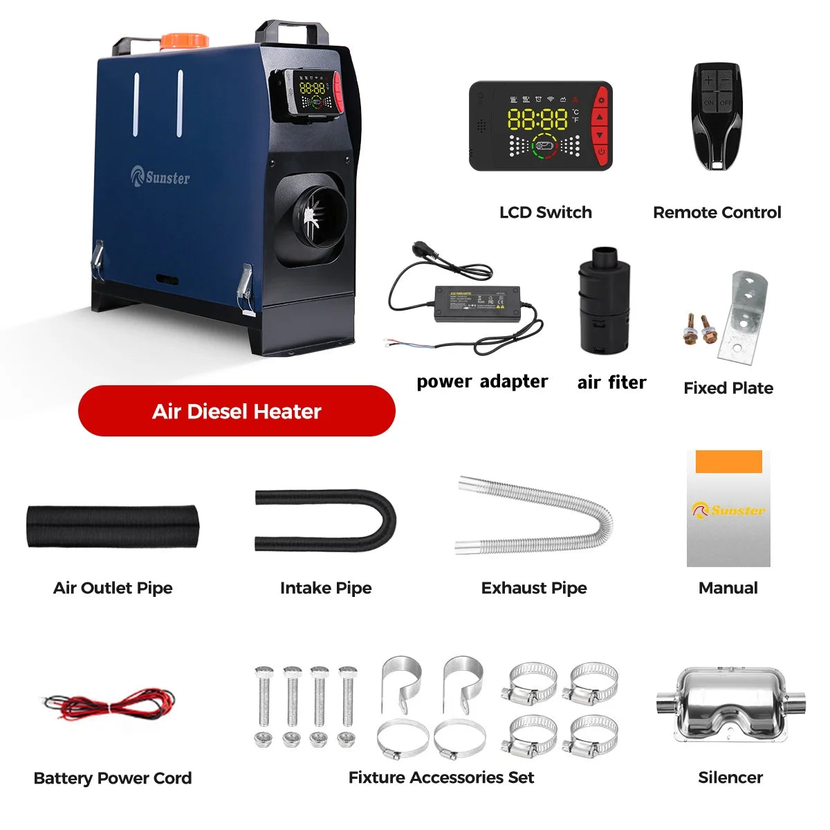 Dieselkachel – Dieselverwarmer – Mobiele Kachel – Caravan Kachel – Compact Formaat – 5 Liter Tank – Intelligente Thermostaat