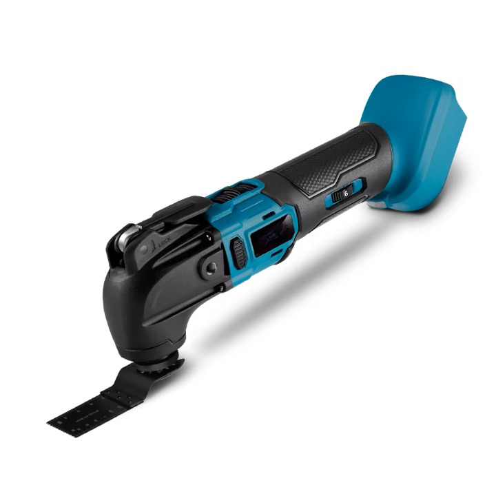 Oscillerende Multitool - Borstelloze - Multifunctionele Tool - Elektrische Zaag - Trimmer - Schop - Polijstmachine -Houtbewerking Tool - voor 18V-21V Batterij - met 2 Accu - 8500-24000PM - Blauw - QUORE
