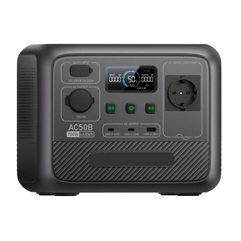 Powerstation – Draagbare Accu – Mobiele Stroomvoorziening – Back-up Batterij – 448Wh Capaciteit – 700W Output