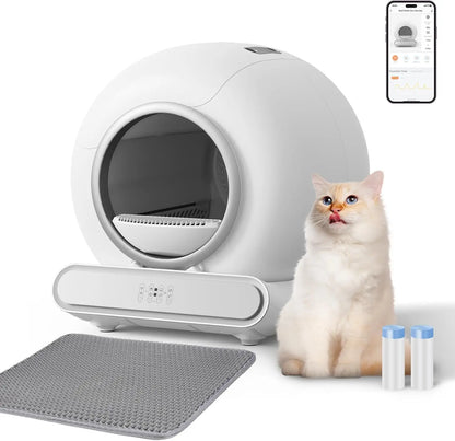 Prullenbak – Kattenbak – Afvalbak – Vuilnisbak – Afvalemmer – Automatische Reiniging – 65 Liter Capaciteit