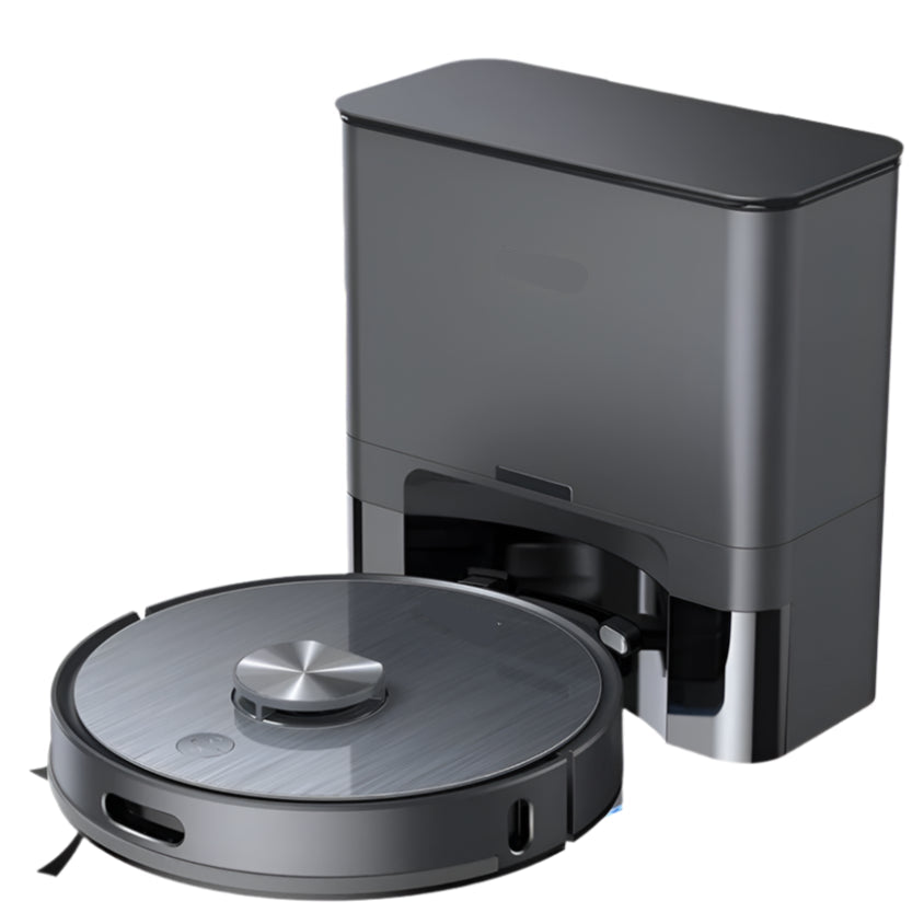 Lidar Robotstofzuiger - Dweilrobot - Vaccum Cleaner - Robot Vacuum - 5000Pa Zuigkracht - 260min Runtime - Zelflegende Stofbak – LDS Navigatie – App & Spraakbediening - Zwart