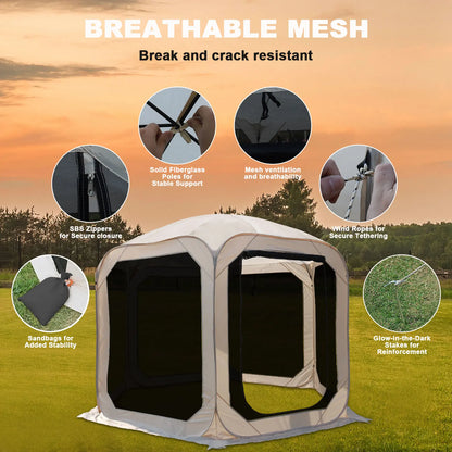 Pop-Up Tent – Kampeertent – Vouwtent – Schuiltent – Insectenwerend – 3x3 Meter – Waterdicht