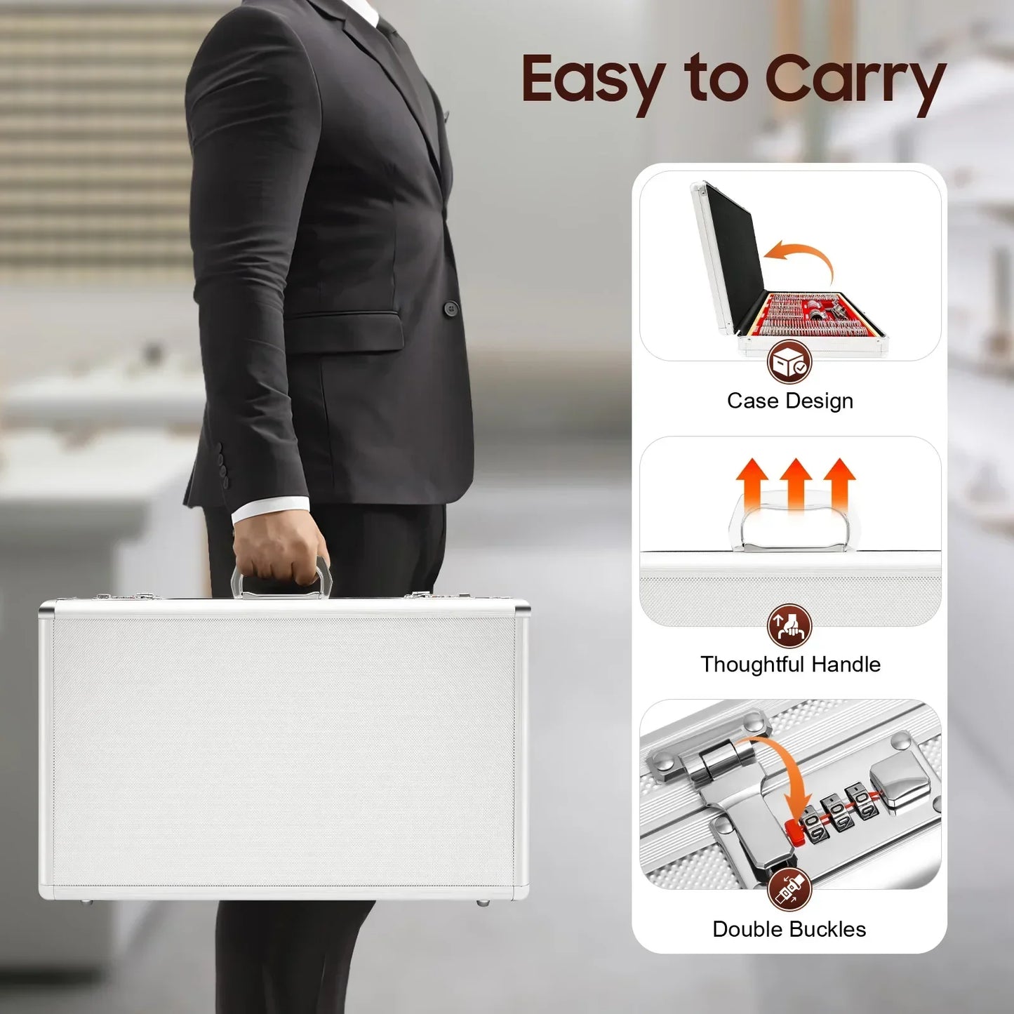 Professionele Optometrie Lensenset – Brillenglazen Testset – Oogzorg Trial Lenzen – Refractie Lensenset – Optometrist Lenskit – 266 Delen – Metalen Montuur – Fluwelen Beschermkoffer
