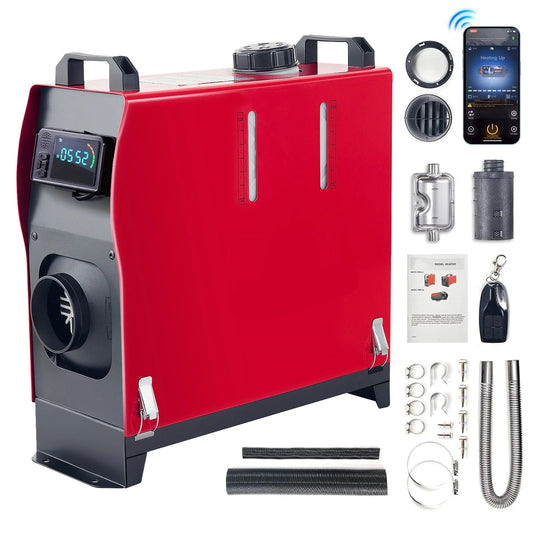 Dieselkachel – 12V Kachel – Caravanverwarmer – Auto Kachel – Camperverwarming – 5 kW Vermogen – 5 Liter Tank - Met Bluetooth