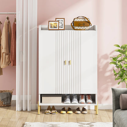 Schoenenkast – Schoenopberger – Schoenenrek – Schoenmeubel – Schoenendisplay – 6 Verstelbare Planken – Capaciteit 20 Paar - QUORE