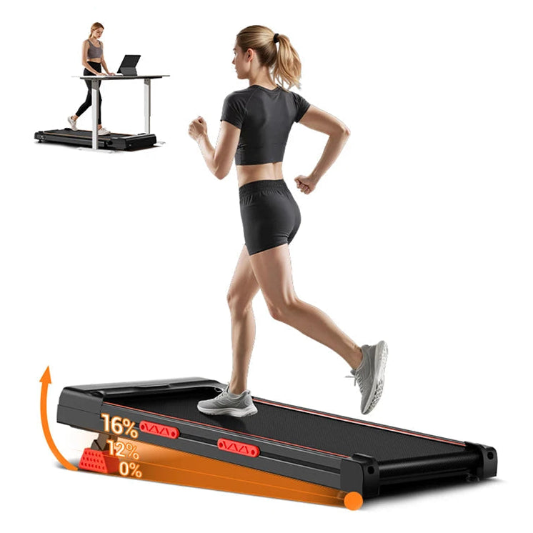 Loopband – Hometrainer – Wandelband – Fitnessapparaat – Treadmill – 16% Instelbare Hellingshoek – Drievoudig Schokdempingssysteem - QUORE