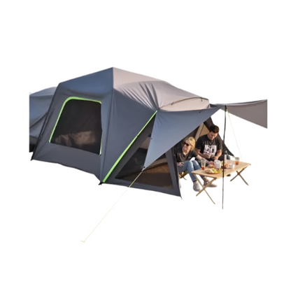 Bustent – Koepeltenten – Kampeertent - Tent - Pop up tent - Tenten - 10x8ft - Waterdicht & Ruim – Dubbel-laags Ontwerp – Schaduwluifel & Mesh Vensters - QUORE