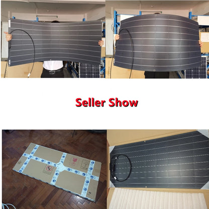 Zonnepaneel - Zonnepanelen - Monokristallijn - 120W - Flexibel - Voor Caravan - Camper - Boot of Thuisgebruik - 1 Stuks Kit
