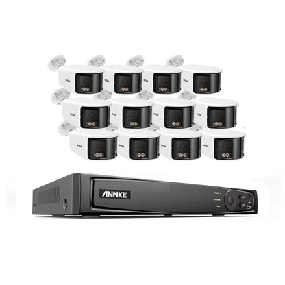 IP Beveiligingscameraset – Bewakingscamera – CCTV Systeem – Veiligheidscamera – Surveillanceset – 180° Ultra-Brede Kijkhoek – 8MP 4K Resolutie