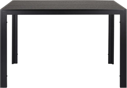 Tuintafel - Eettafel - Bistrotafel - Balkontafel - Terrastafel - met Hittebestendig - Weerbestendig - Antislip - Aluminium - Hout-kunststof - 110 x 70 x 73 cm - Bordbreedte 9 cm - Bruin