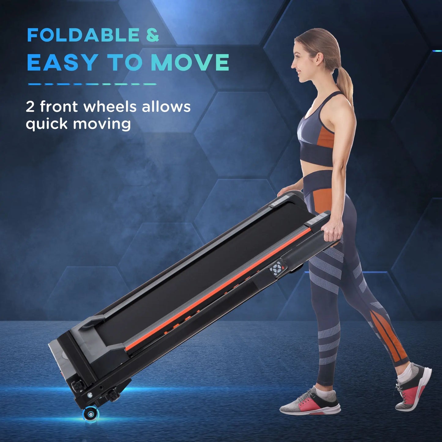 Elektrische Loopband – Wandelband – Joggingband – Fitnessapparaat – Thuisgym – Verstelbare Snelheid 1-6 Km/h – Compact En Vouwbaar