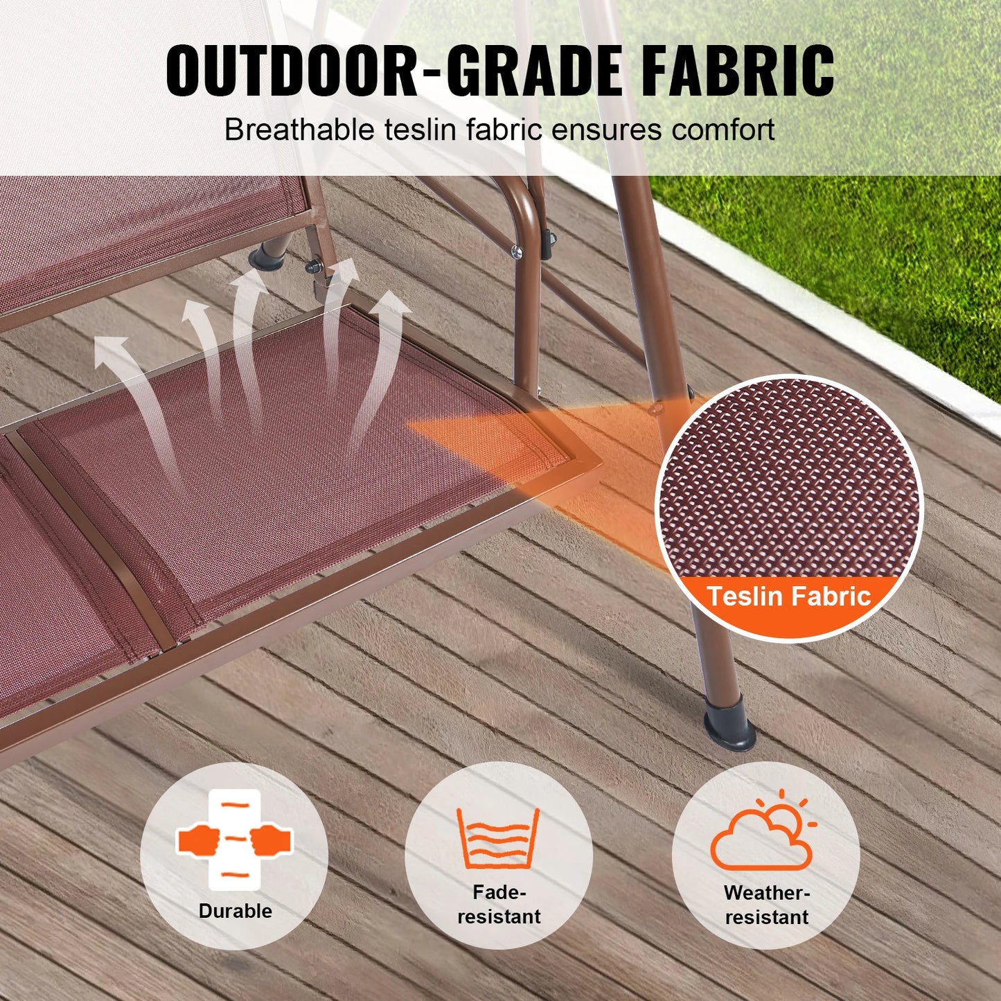 Schommelbank - Schommelbanken - Tuinschommel - Hangbank - 3 Persoons - met Verstelbaar Zonneluifel - 528 kg Draagkracht - Tuinmeubelen - Weerbestendig Staal - Outdoor - Swing Stoel - voor Balkon - Tuin of Terras - Zwart