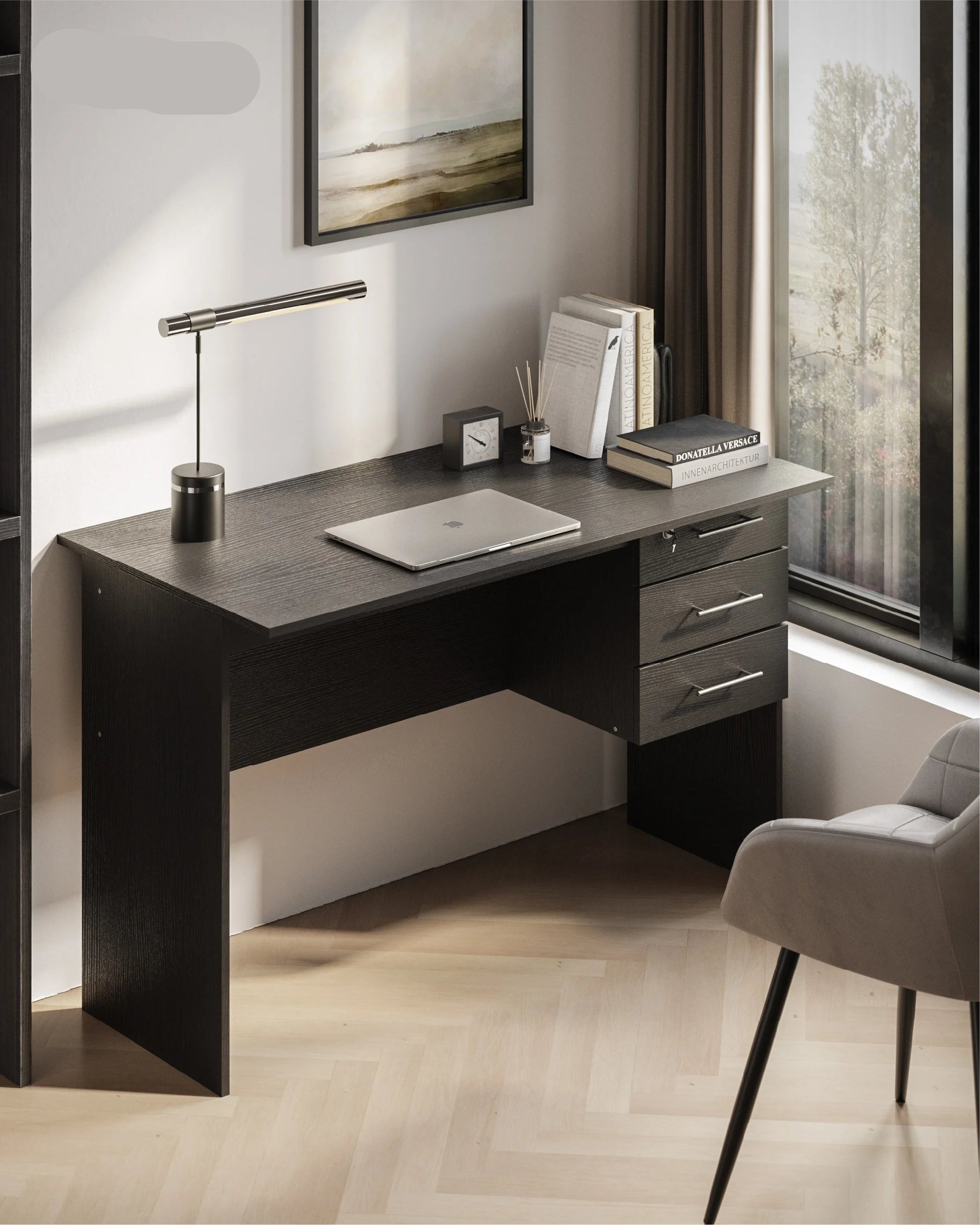 Computerbureau - Computertafel - Gaming Bureau - Gaming Tafel -  Laptoptafel - Krasbestendig Tafelblad - 120x60x75cm -  Lichtgewicht - Zwart - QUORE