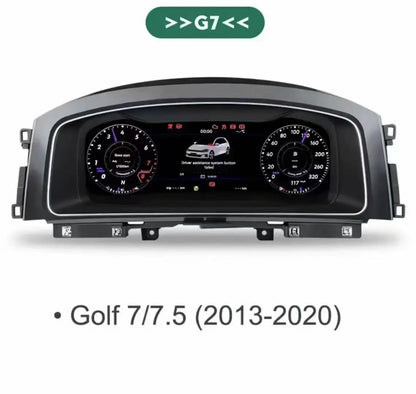 Digitaal Dashboard – LCD Instrumentenpaneel – Auto Cockpit Display – Dashboard Cluster – 12,3 Inch HD Scherm – Snelle Linux Start – Plug & Play Installatie – Voor Golf 7 2013-2020 - QUORE