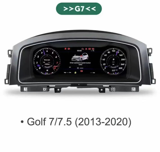 Digitaal Dashboard – LCD Instrumentenpaneel – Auto Cockpit Display – Dashboard Cluster – 12,3 Inch HD Scherm – Snelle Linux Start – Plug & Play Installatie – Voor Golf 7 2013-2020 - QUORE