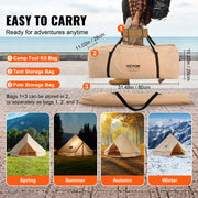 Vevor - Kampeertent - Kampeertent voor buiten - Draagbaar - Canvas Bell Tent - 4Seizoenen - 3m - met kacheljack - tot 4 personen