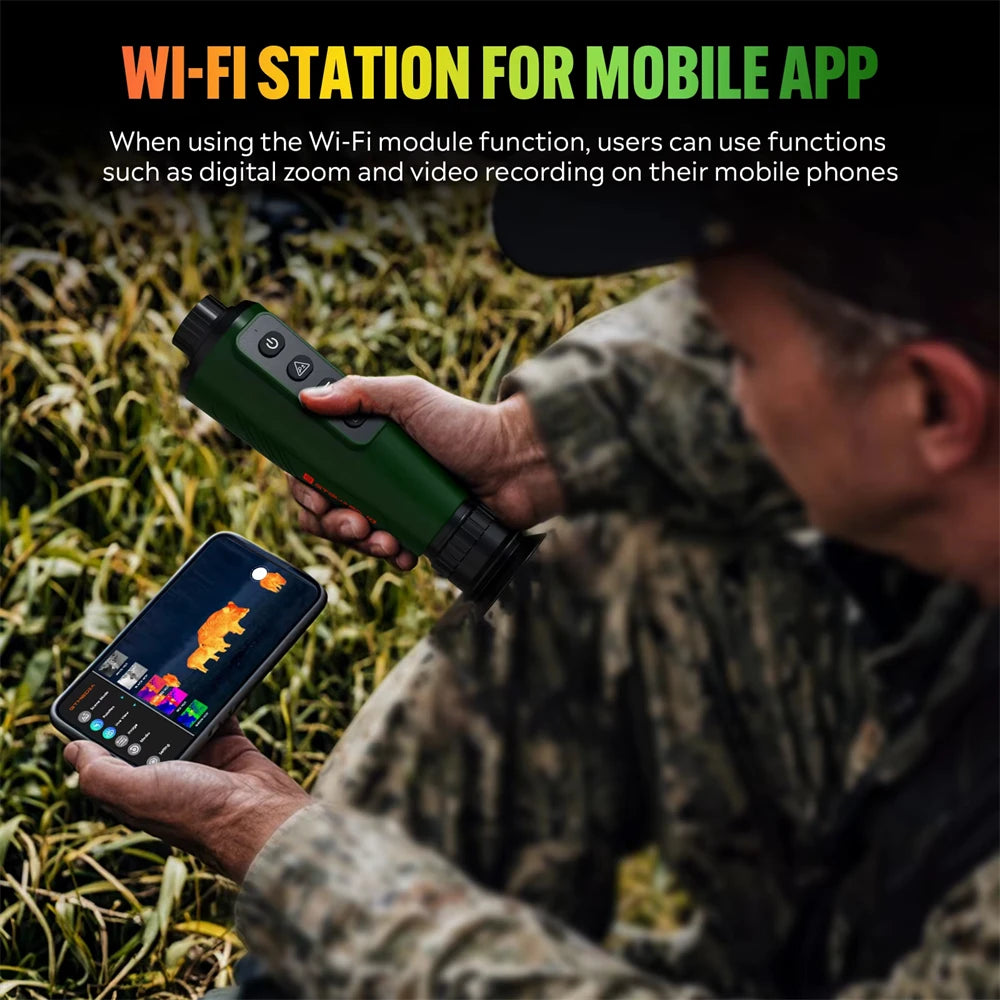 Thermal Imaging Monoculair – Warmtebeeld Monoculair – Nachtkijker – Infrarood Camera – 256×192 Pixel Resolutie – Micro-OLED Display