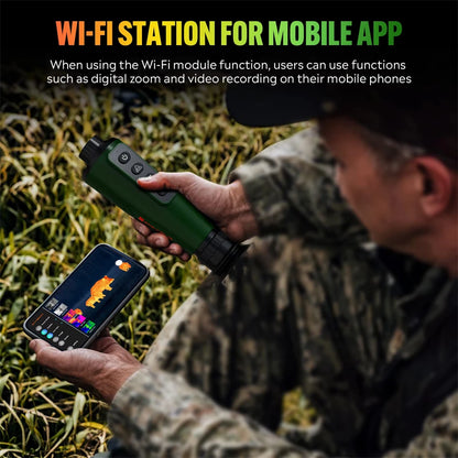 Thermal Imaging Monoculair – Warmtebeeld Monoculair – Nachtkijker – Infrarood Camera – 256×192 Pixel Resolutie – Micro-OLED Display