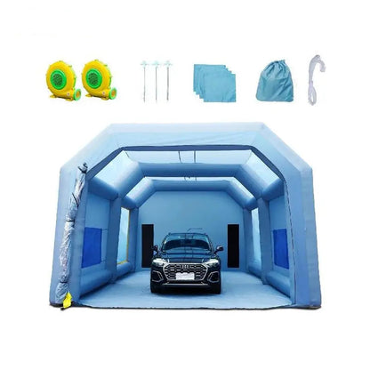 Opblaasbare Spuitcabine - Verfcabine - Verftent - Spray Booth - 6x3x2.5m - met Luchtfilters en Ventilatoren - Mobiele Spuittent - voor Auto's en Meubels - QUORE