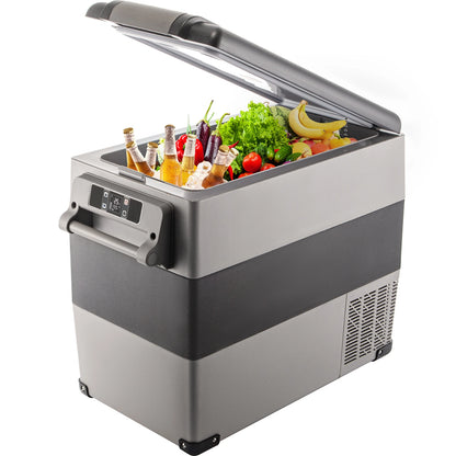 Mini Koelkast - Auto koelkast - Draagbare Compressor Koelbox - Elektrische Vriesbox - voor Camping - Auto - Vrachtwagen - Boot - met 55L - 69.3 x 34.5 x 53 cm - Grijs