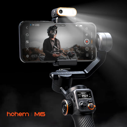 hohem iSteady M6 Kit 3-Axis Smartphone Gimbal Stabilizer Anti-shake Phone Vlog Gimbal 360° Rotatable OLED Large Screen with AI V