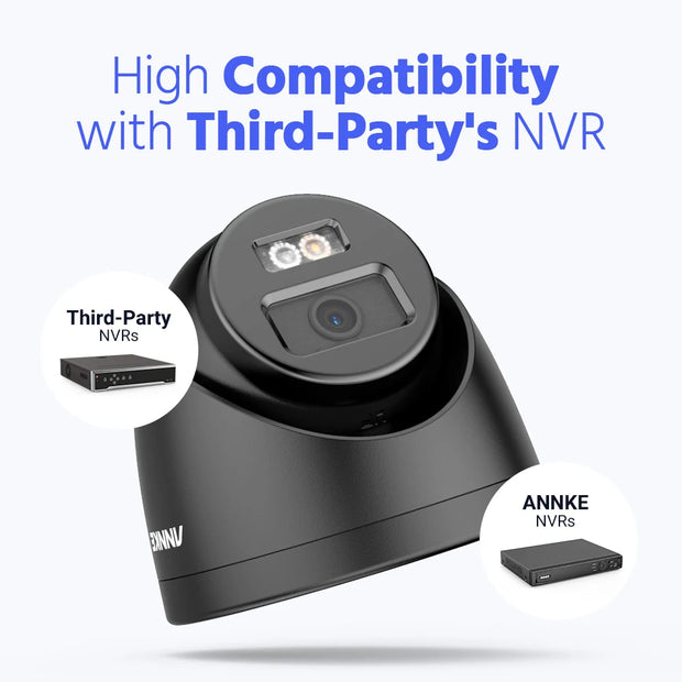 Annke - Beveiligingscamerasysteem - 3K 6MP Ultra HD POE - Openlucht - Bewakingscamera - Beveiligingscamera - Beveiligingscamerasysteem - NTSC,PAL - 2 stuk - Zwart