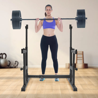 H-Vormig Halterrek - Halterhouder - Halterstandaard - 250KG Belastbaar - Hoogte & Lengte Verstelbaar - Fitness Bankdruk Standaard - Home Gym Krachttraining