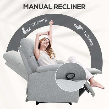 Relaxfauteuil – Relaxstoel – Zitzak – Fauteuil – Verstelbare Rugleuning – Linnenlook Bekleding – Comfortabele Schuimvulling