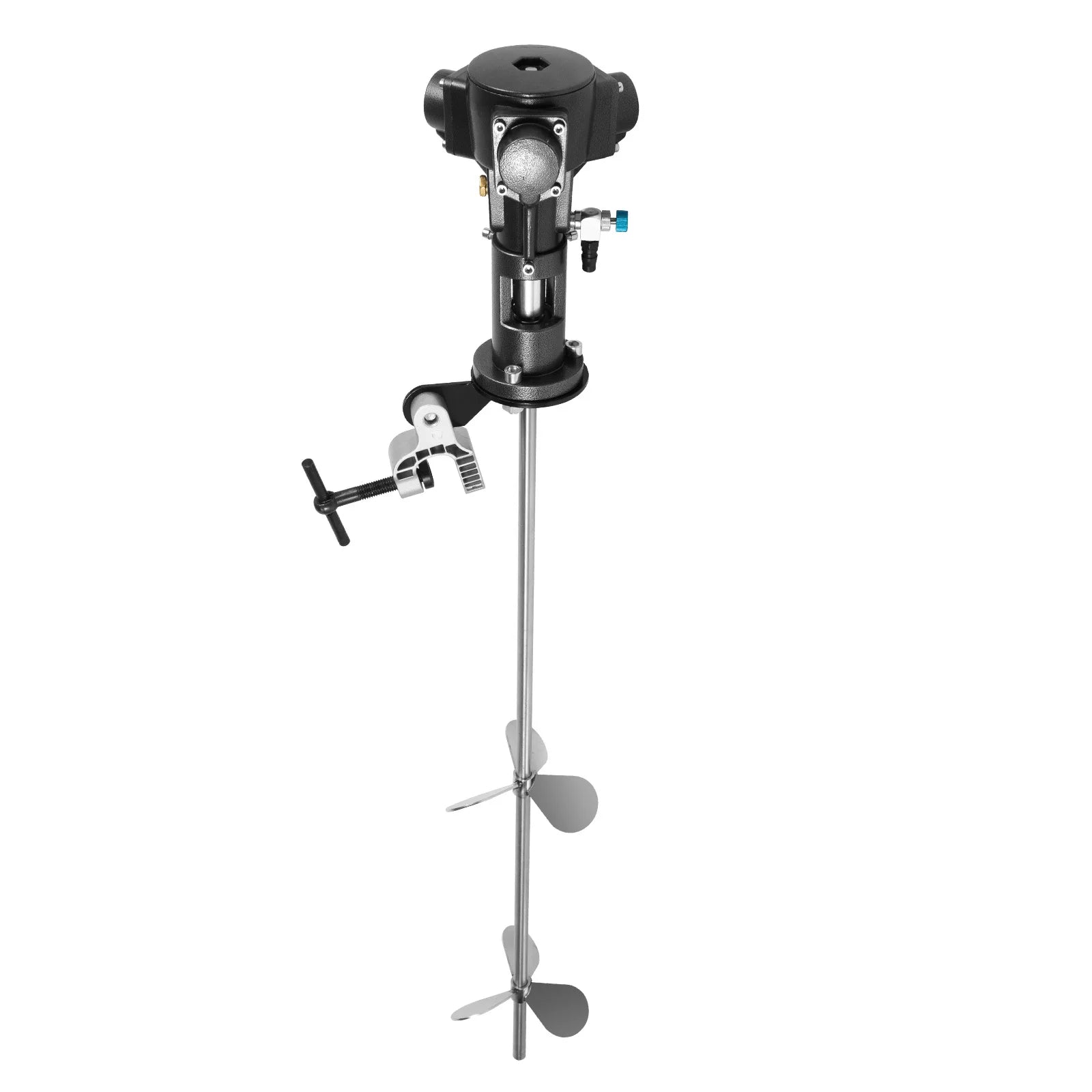 Pneumatische Mixer – Roestvrijstalen Menger – Poedermixer – Verfmixer – Coating Mixer – Variant Zwart – 190L Capaciteit – Variabele Snelheid 50-2000 RPM - QUORE