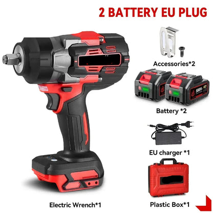 Slagmoersleutel - met Accu - Torque - Elektrische - 2800W - Slagschroevendraaier - Draadloze - 8000RPM - Borstelloze - 1/2 Inch - 18V - 2800Nm - 1 Batterij