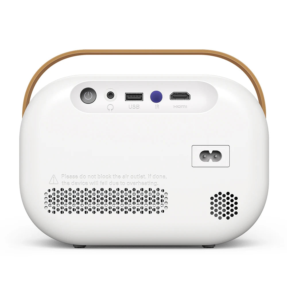 Beamer - Projector - Mini Beamer - 1080P Home Theater Mini Projector - 2.4G/5G WiFi, 200ANSI, Android 9.0 & Google Assistant – EU Plug