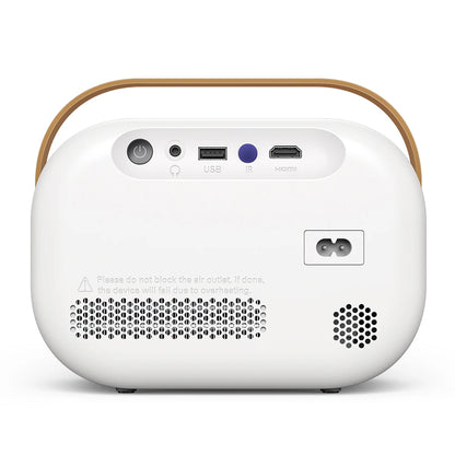 Beamer - Projector - Mini Beamer - 1080P Home Theater Mini Projector - 2.4G/5G WiFi, 200ANSI, Android 9.0 & Google Assistant – EU Plug