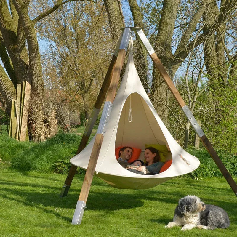 Hangstoel – Schommelstoel – Hanggordijn – Relaxstoel – Ademend Oxford-Stof – Compact En Draagbaar