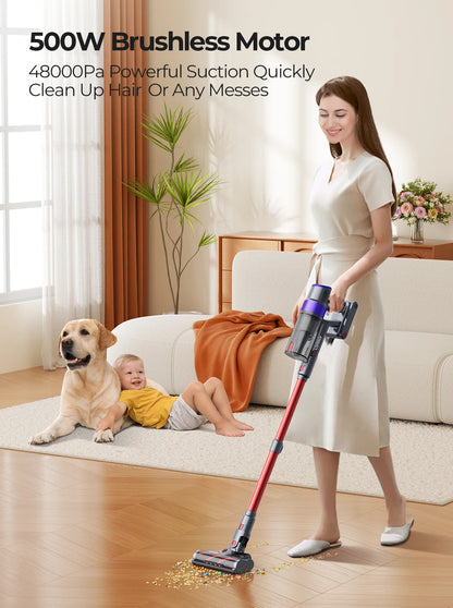 LARESAR V8 48Kpa 500W Cordless Vacuum Cleaner Elite 8 Car 60 Mins Home Appliance Wireless Removable Battery NEW Brushless motor