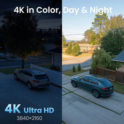 Beveiligingscamera – 4 Stuks - Camerabewaking – Inbraakbeveiliging – Buitencamera – Binnencamera – 4K Ultra HD – Pan & Tilt 360° draaibaar - QUORE