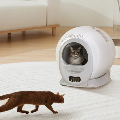 Automatische Kattenbak – Slimme Kattenbak – Zelfreinigende Kattenbak – Automatische Kattenbak Met App – Hygiënische Kattenbak – Compact Ontwerp – Geschikt Voor Diverse Kattenbakvullingen
