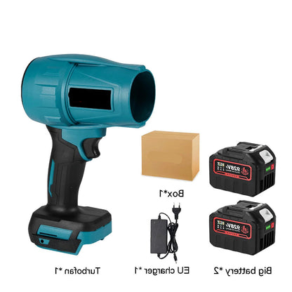 Turbo Fan - Blower - Air Duster - Jet Fan - Waaier - Ventilator - Elektrische - 2000W - Borstelloze - Handventilator - voor Bladeren, Stof, Sneeuw en Autodroging - met 2 Batterijen 928VF Set - QUORE