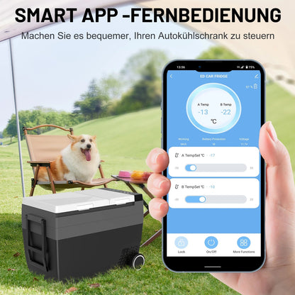 Compressor Koelbox – Portable Koelkast – Camping Koelbox – Draagbare Vriezer – Outdoor Koelbox – Dual Zone Temperatuur – Energiezuinig & Stil - 55L