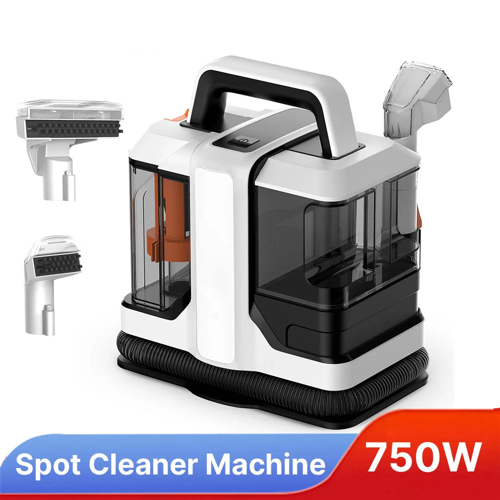 Zetelreiniger - Stofzuiger - Vacuum Cleaner - Tapijtreiniger - Handheld Vlekreiniger - Spot Cleaner - 750W - 15KPa - voor Sofa, Gordijnen, Tapijt Reinigingsmachine – Spray en Zuig Functie