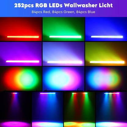 LED Wash Light – RGB Wall Washer – Stage Lighting – DJ Verlichting – Feestlamp – 4 Stuks – 36W Vermogen – DMX512 Besturing