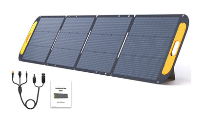 Zonnepaneel - Zonnepaneelset - Draagbaar - Opvouwbare - Waterdict - Outdoor Emergency Backup - voor Thuis - Tenten - Buiten - Kamperen - 220W - IP67 - 19V - 243 x 60 - Geel