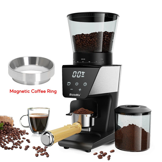 Coffee Grinder - Coffee Maker - Electric Coffee Grinder - Coffee Maker - Coffee Bean Grinder - 220V - with Magnetic Ring - 30 Gears for Espresso American