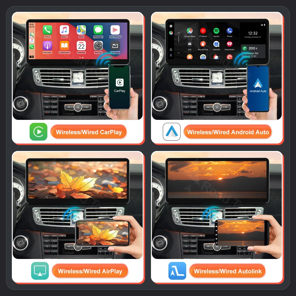 Multimedia Scherm Voor Auto – Navigatiescherm – Touchscreen Display – Infotainmentsysteem – GPS Scherm – 12,3 Inch Groot – Draadloze CarPlay & Android Auto