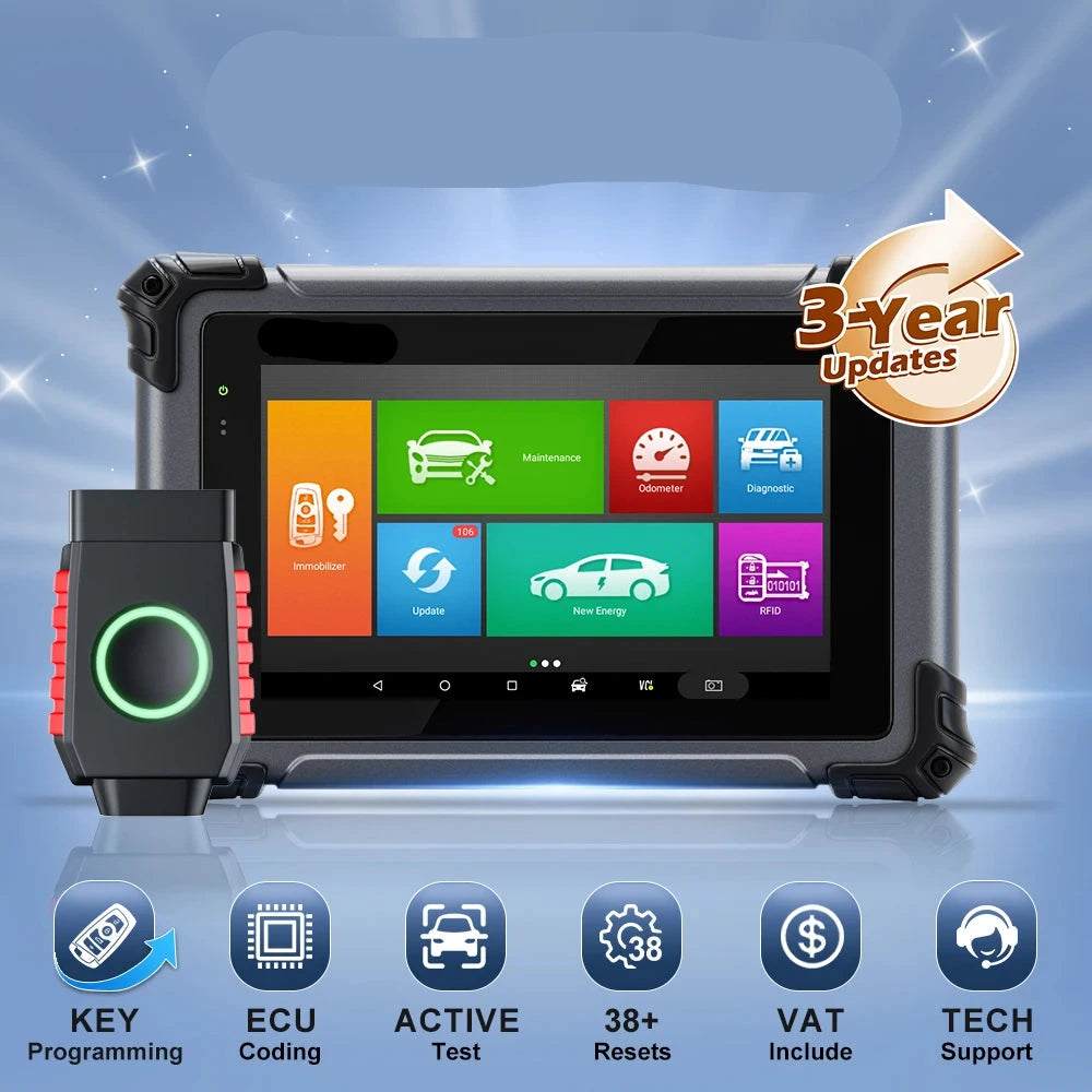 Autodiagnose Tool – Sleutelprogrammering – Diagnose Scanner – APK Scanner – 7 Inch Touchscreen – 40+ Functies – 7200mAh Batterij