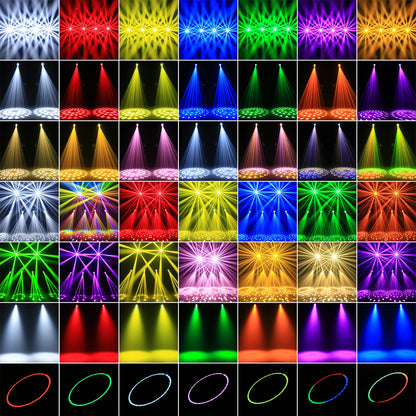 Moving Head Light – Beam Spotlight – DJ Verlichting – Podiumlamp – Discotheek Licht – 295W Ultrahelder – 540° Pan 270° Tilt – EU Stekker 2 Stuks