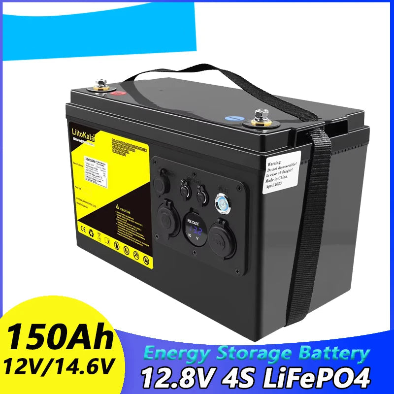 12,8V 150Ah LiFePO4 Accu – Lithium Accu – Camper Accu – Boot Accu – Off-grid Accu – Langdurige Levensduur – Lichtgewicht Ontwerp