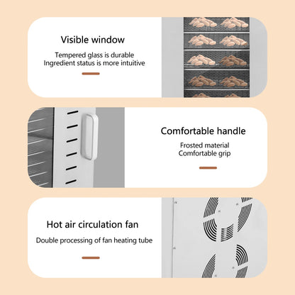 Stainless Steel Fruit Dehydrator Machine Food Dehydrator Dehydrator Machine 16-Tray Food Dehydrator